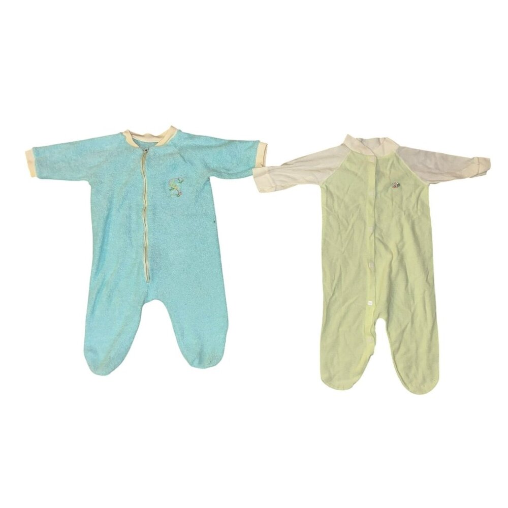 Vintage Infant Sleep N Play One Pieces Used Newborn 12 Items - Picture 1 of 6